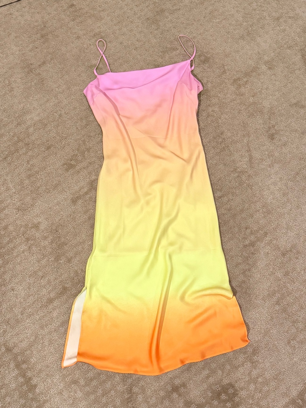 WORN ONCE Express midi sunset-inspired dress